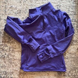 Senita Athletics Purple fleece Quarter-Zip Sweatshirt